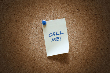 post-it with call me message