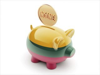 Lithuania Income Concept Piggy Concept