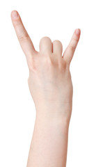 ily finger sign - hand gesture isolated