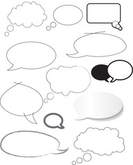 speech bubble designs in different styles