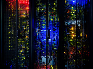 Server rack cluster in a data center