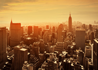 Sunset in Manhattan, New York