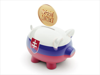 Slovakia Insert Money Concept Piggy Concept