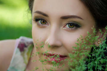 Closeup portrait of girl