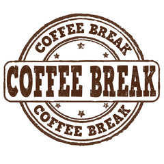 Coffee break stamp