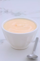 Fresh peach yogurt