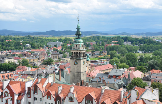 Kłodzko - widok z twierdzy na śr&oacute;dmieście