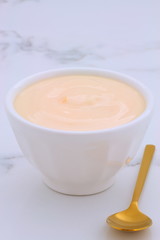 Fresh peach yogurt