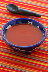 Delicious red hot chili salsa