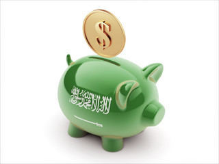 Saudi Arabia Money Concept Piggy Concept
