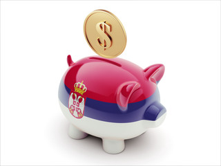 Serbia Money Concept Piggy Concept