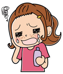 Obraz premium シミに悩む女性