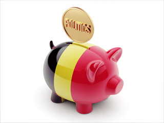 Belgium Politics Concept Piggy Concept