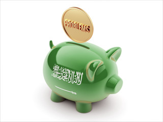 Saudi Arabia Problems Concept Piggy Concept