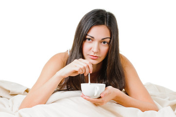 woman morning cup