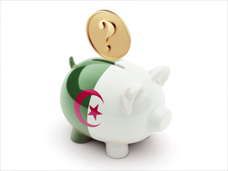 Algeria Question Mark Concept Piggy Concept