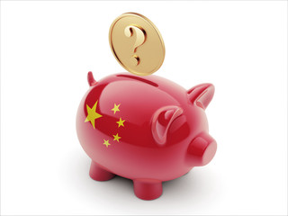 China Question Mark Concept Piggy Concept