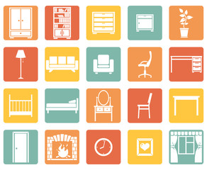 Vector Set of Furniture Icons