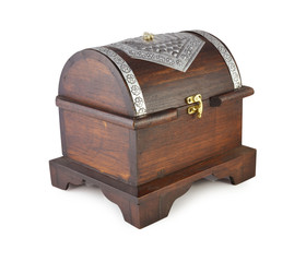 Treasure Chest. Isolated on a white background