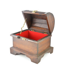 Treasure Chest. Isolated on a white background