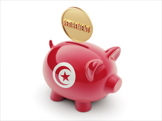 Tunisia Retirement Concept Piggy Concept