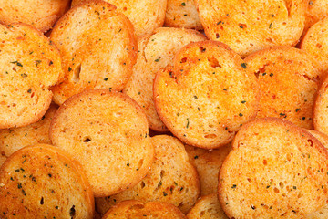 Baked bread circles