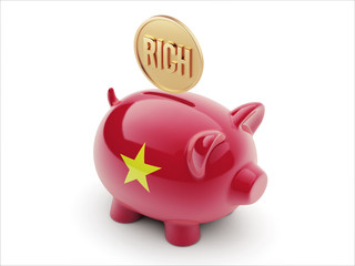 Vietnam Rich Concept. Piggy Concept