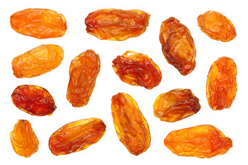 Yellow raisin closeup