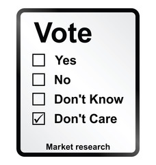 Market Research Vote Sign