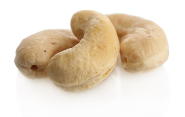 tasty cashew nuts, isolated on white