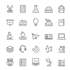 Set of Outline stroke Education icon