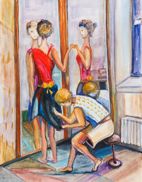 Tailoring of a ball dress
