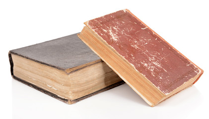 Old books isolated on white