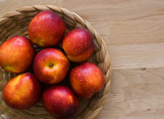 Fototapeta na wymiar peaches on natural background