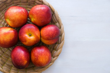 peaches on natural background
