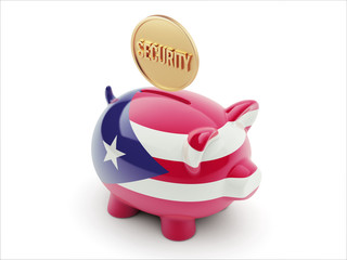 Puerto Rico Security Concept Piggy Concept