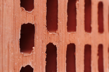 Brown brick texture, close up