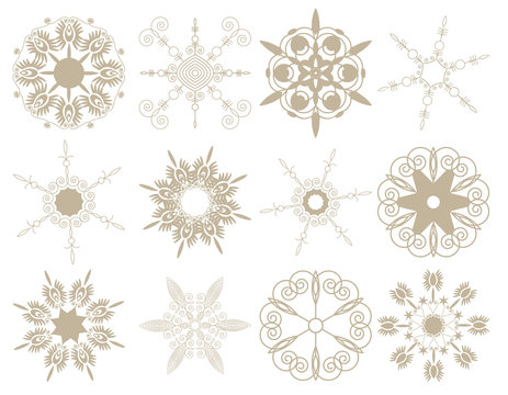 Set of snowflakes