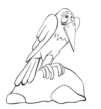 recommend clip art: raven contour