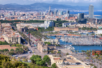 Fototapeta premium City of Barcelona from Above