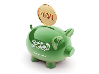 Saudi Arabia Social Concept Piggy Concept