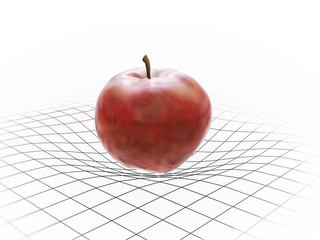 Apple bending spacetime