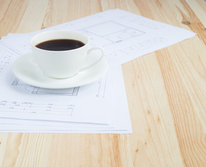 Architectural office desk.