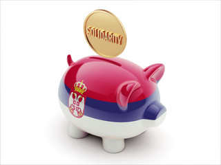 Serbia Solidarity Concept Piggy Concept