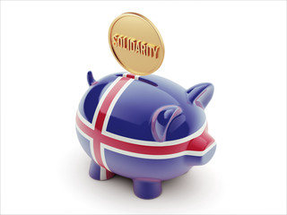 Iceland Solidarity Concept Piggy Concept