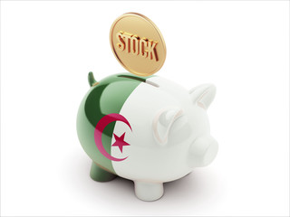 Algeria Stock Concept Piggy Concept