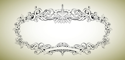 Vector frame with floral elements for registration 3