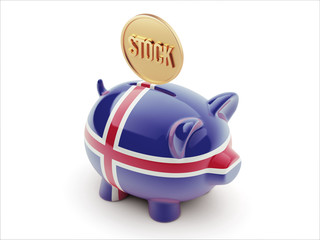 Iceland Stock Concept Piggy Concept