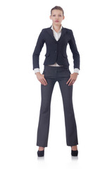 Fototapeta premium Businesswoman isolated on the white