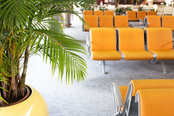modern airport terminal waiting room
